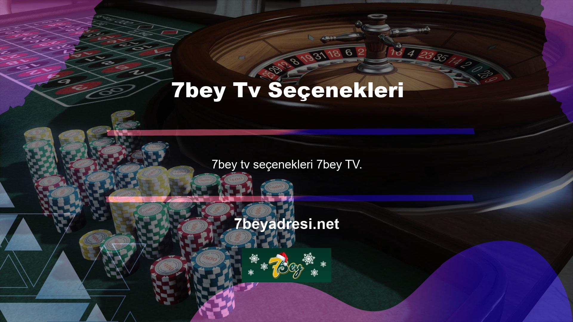 7bey TV Bu sitede birçok farklı oyun seçeneği olduğunu ve 7bey TV ile Live Match izlemek gibi harika hizmetler olduğunu bilmelisiniz